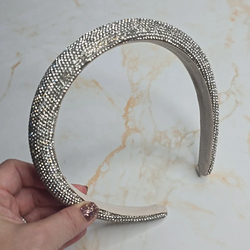 Silver Rhinestone Headband NWOT